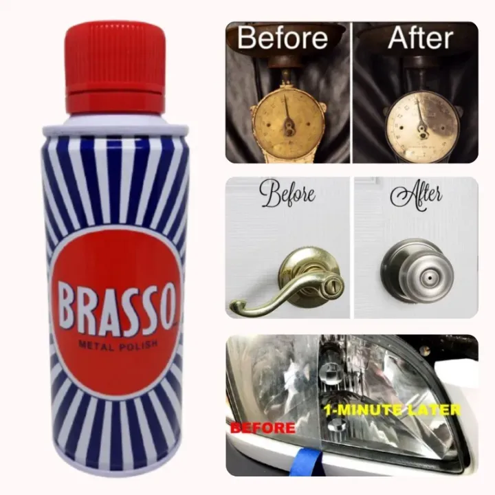 Brasso Metal Polish 200ml for Brass, Copper, Stainless, Chrome, Aluminum, Pewter & Bronz 3