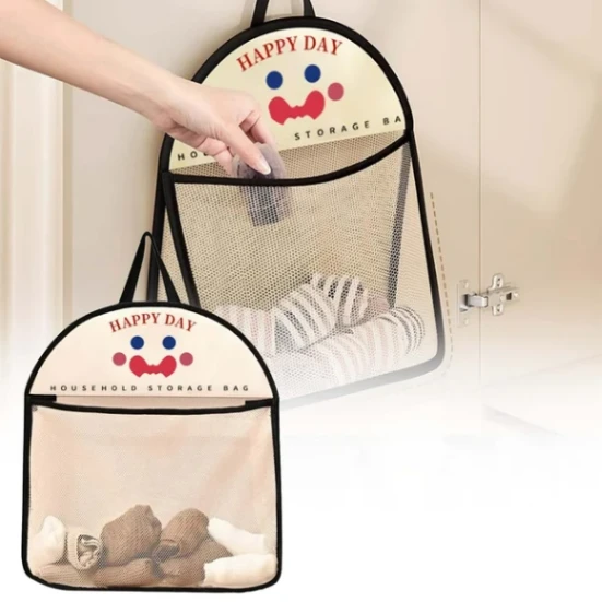 Storage Hanging Bag, Reusable Storage Mesh Bag Toy Doll Storage Net Bag for Bathroom Kitchen 3