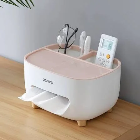 Ecoco Tissue Box, PVC Tissue Box, Multifunctional Box, Pen Holder, Remote Control, Tissue Holder, Storage Box, Cosmetic Tissue Box 3