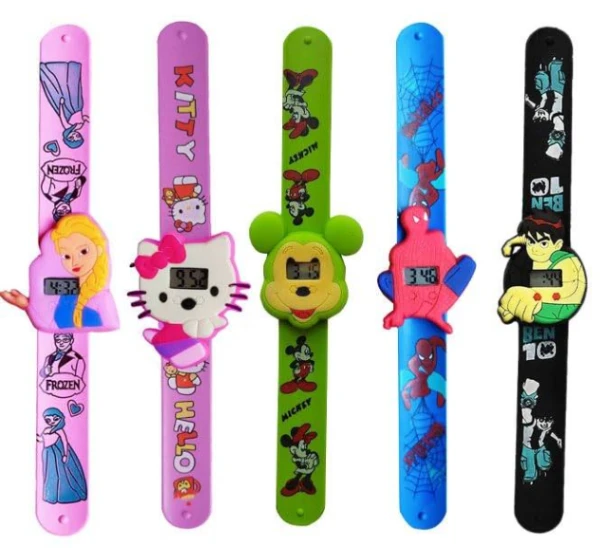 1Pcs Digital Scale Strip Watch For Kids- Boys & Girls, Silicone Slap Band Digital Watch for Kids 2