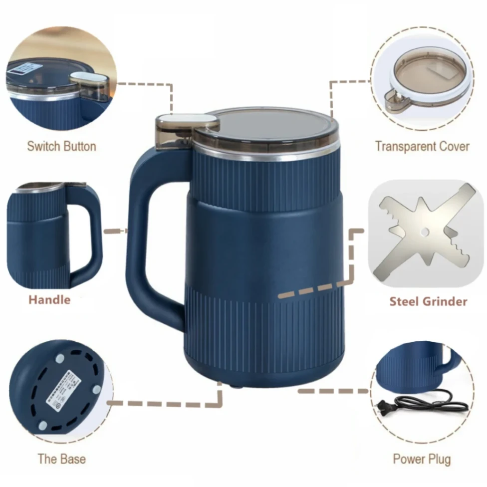 Electric Coffee Grinder, Household Small Powder Grinding Machine, Stainless Steel Electric Spice Grinder Fine Powder Grinder Coffee 4