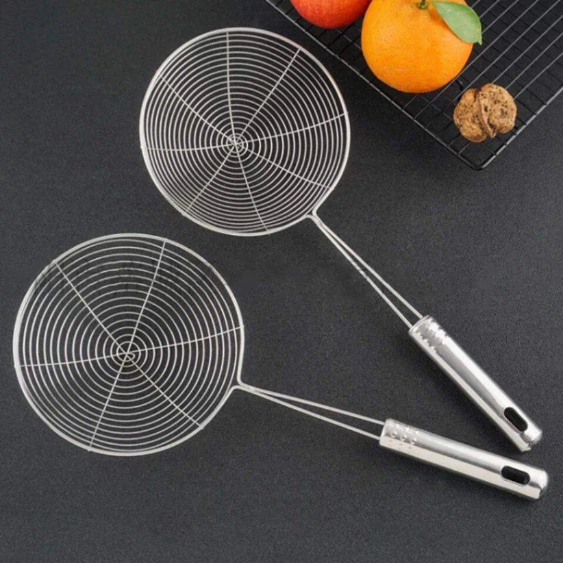 Frying strainer/ Large Oil Strainer/ Deep Fry Strainer for Kitchen/ Tel Chakni -Stainless Steel 3