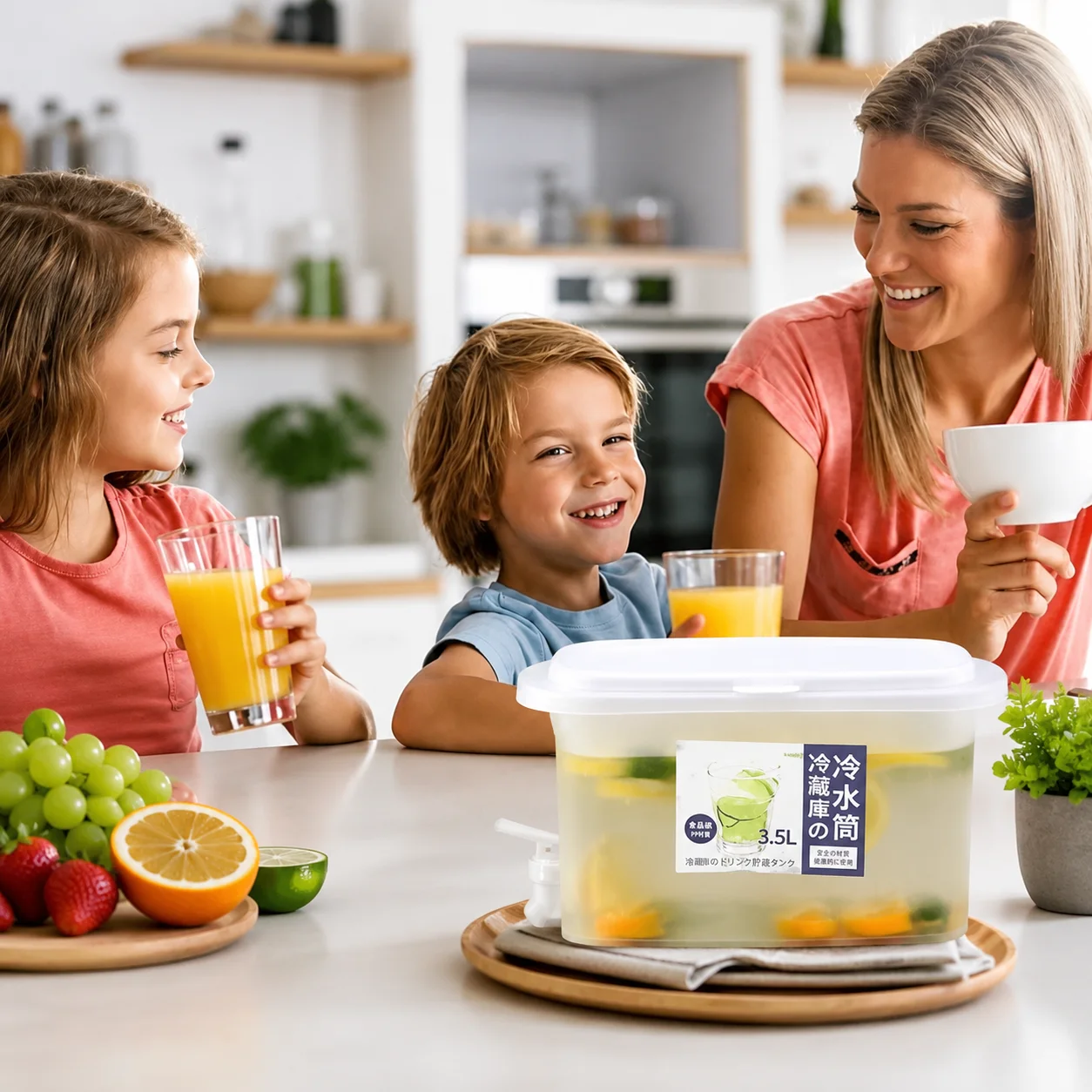 Juice Jar 3.5L, Juice Container Dispenser with Tap 2