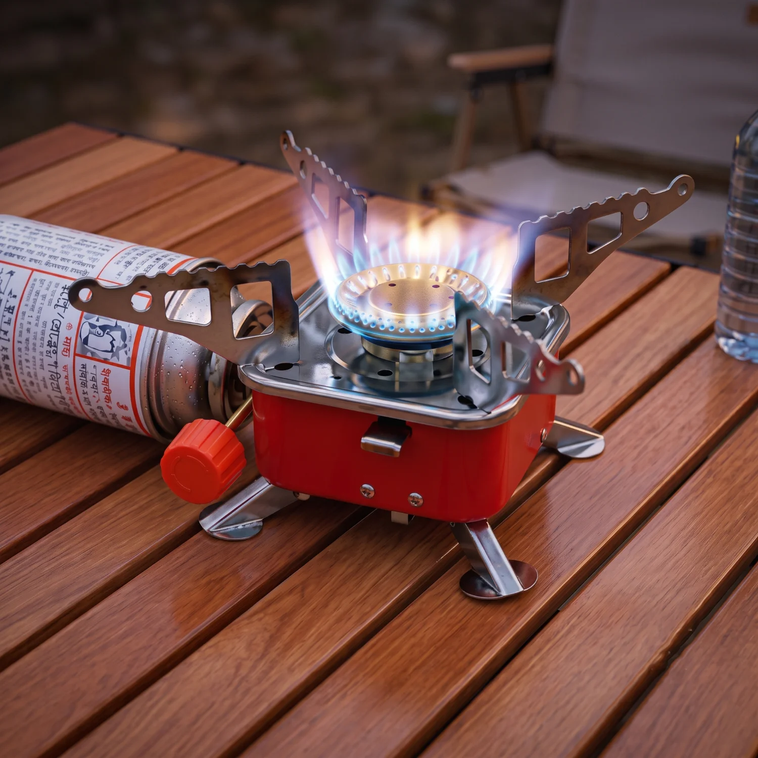Portable Card Type Campaign Butane Gas Stove Burner 3