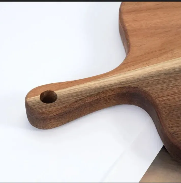 Wooden Cutting Tray with Handle, Versatile Serving Tray for Kitchen and Household Use 4