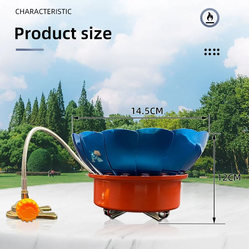 Windproof Portable Camping Gas Stove with Hose (Connection Tube) | Lotus Camping Stove with Connection Tube 5