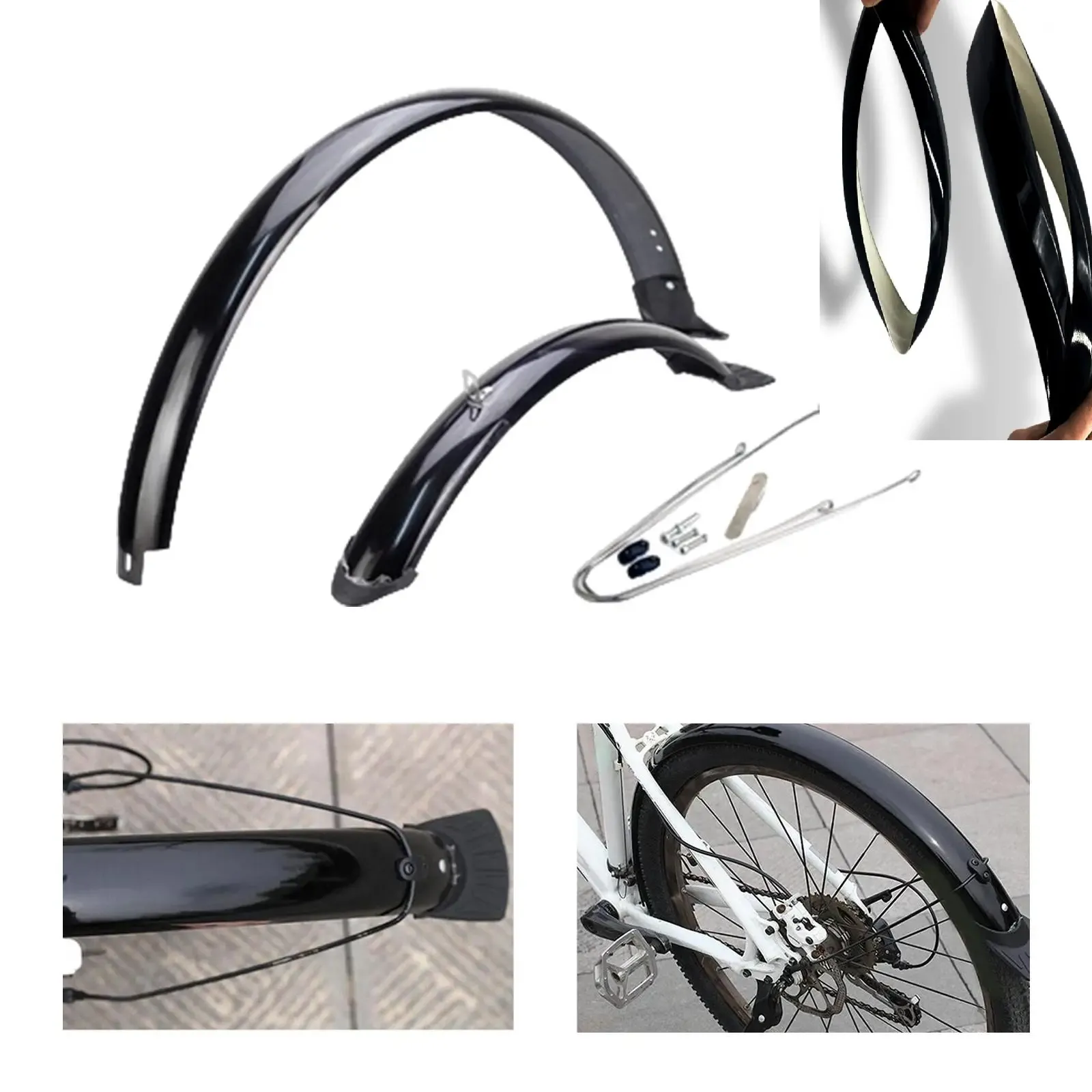 Bicycle Full mudguard 26 27 5 29 20 700C Reaching Front Rear Fender Durable MTB Road Folding Bike Mudguards 6