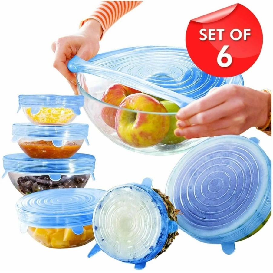 6pcs Silicon (Big) Food Cover Set 7