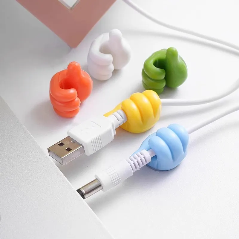 5 Pcs Adhesive Thumb Cable Clip Key Hook Wall Hangers Earphone Cable Organizer Holder Desktop Cord Wire Clips Keeper Multi-Function 7