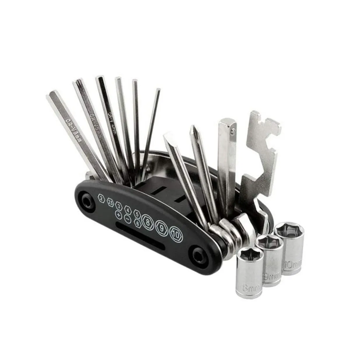 Bike Repair Tool Kit 16 in 1 Portable Socket Multipurpose Wrench Bicycle Multi Tool 3