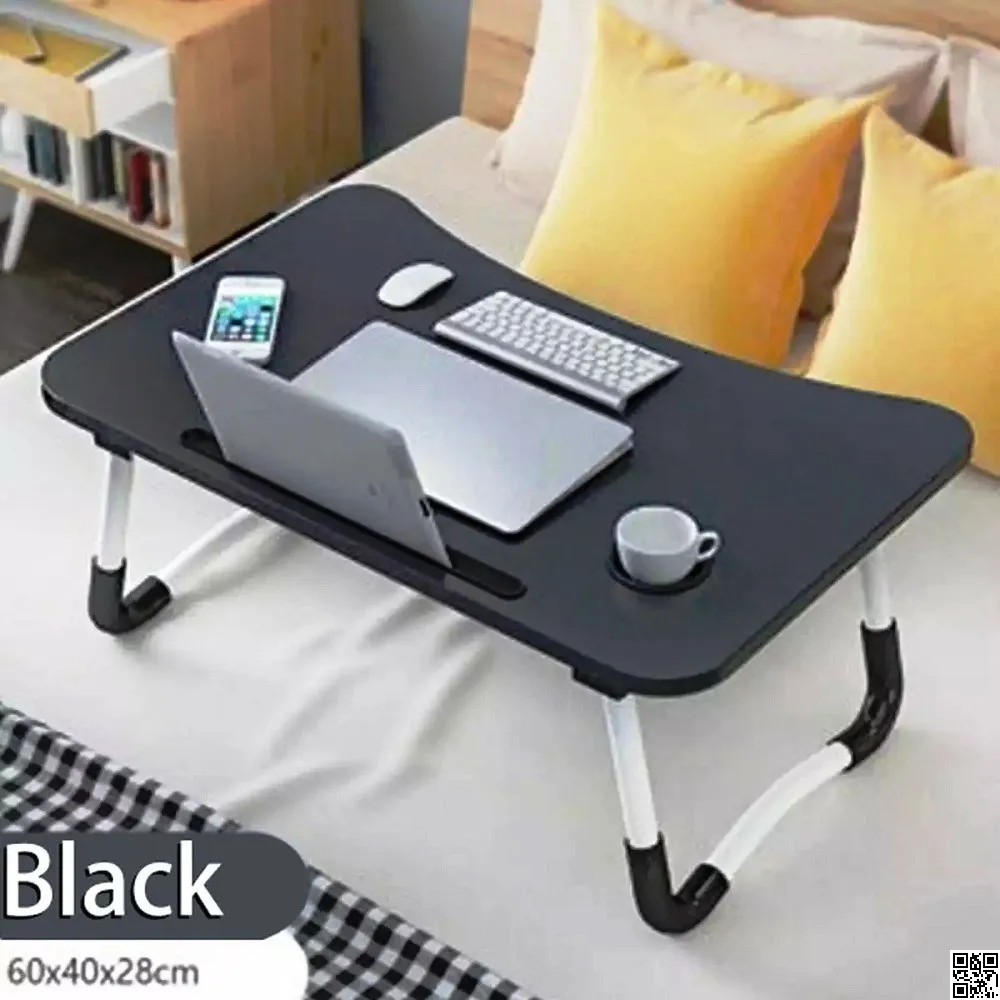 Foldable Laptop Table -Black For Reading, Writing, Eating, On Bed 3