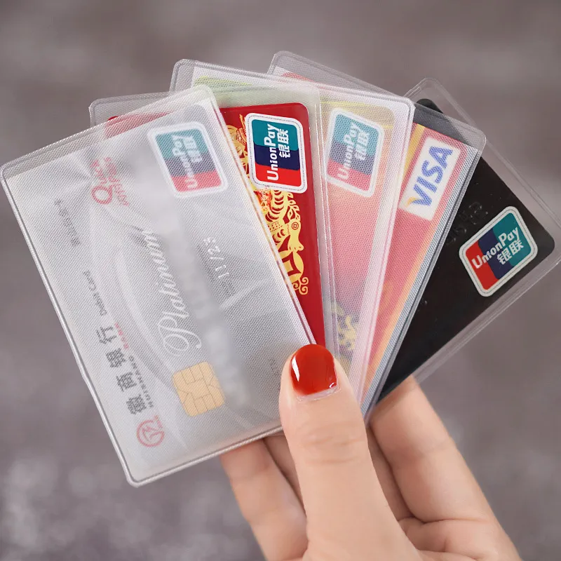 5 pcs transparent pvc card holder 2