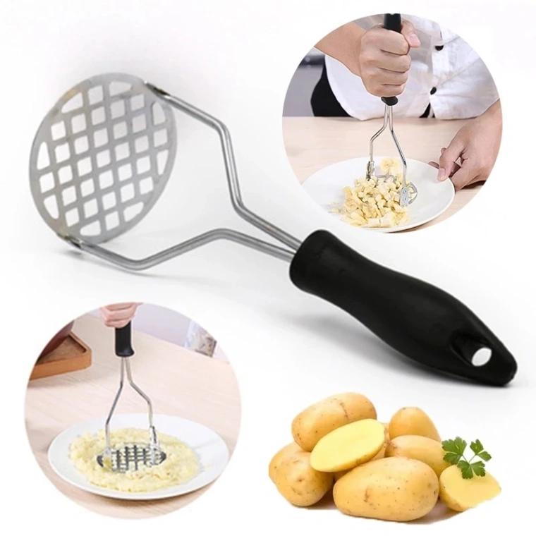 Stainless Steel Potato Press Masher / Burger Press Kitchen Tools Food Masher Crusher 5