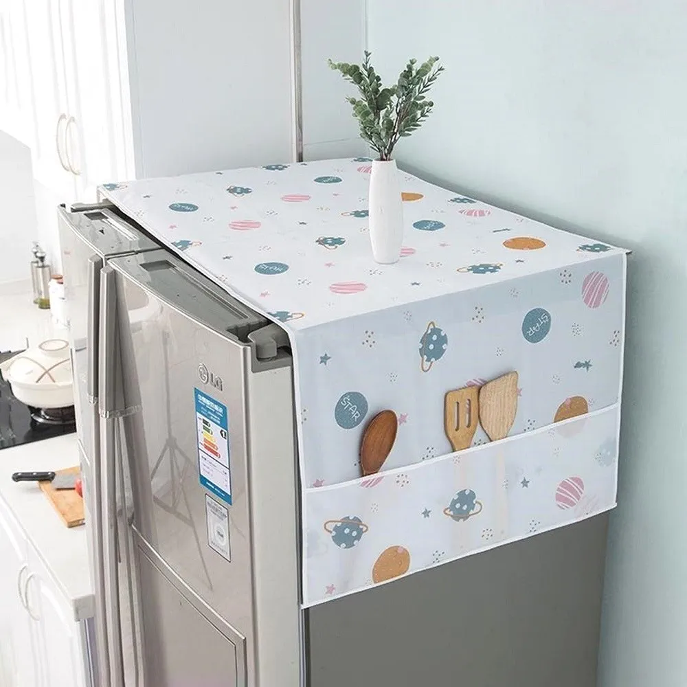 Freeze cover (Double Door), Refrigerator Dust Proof Cover, Fridge Top Cloth 3
