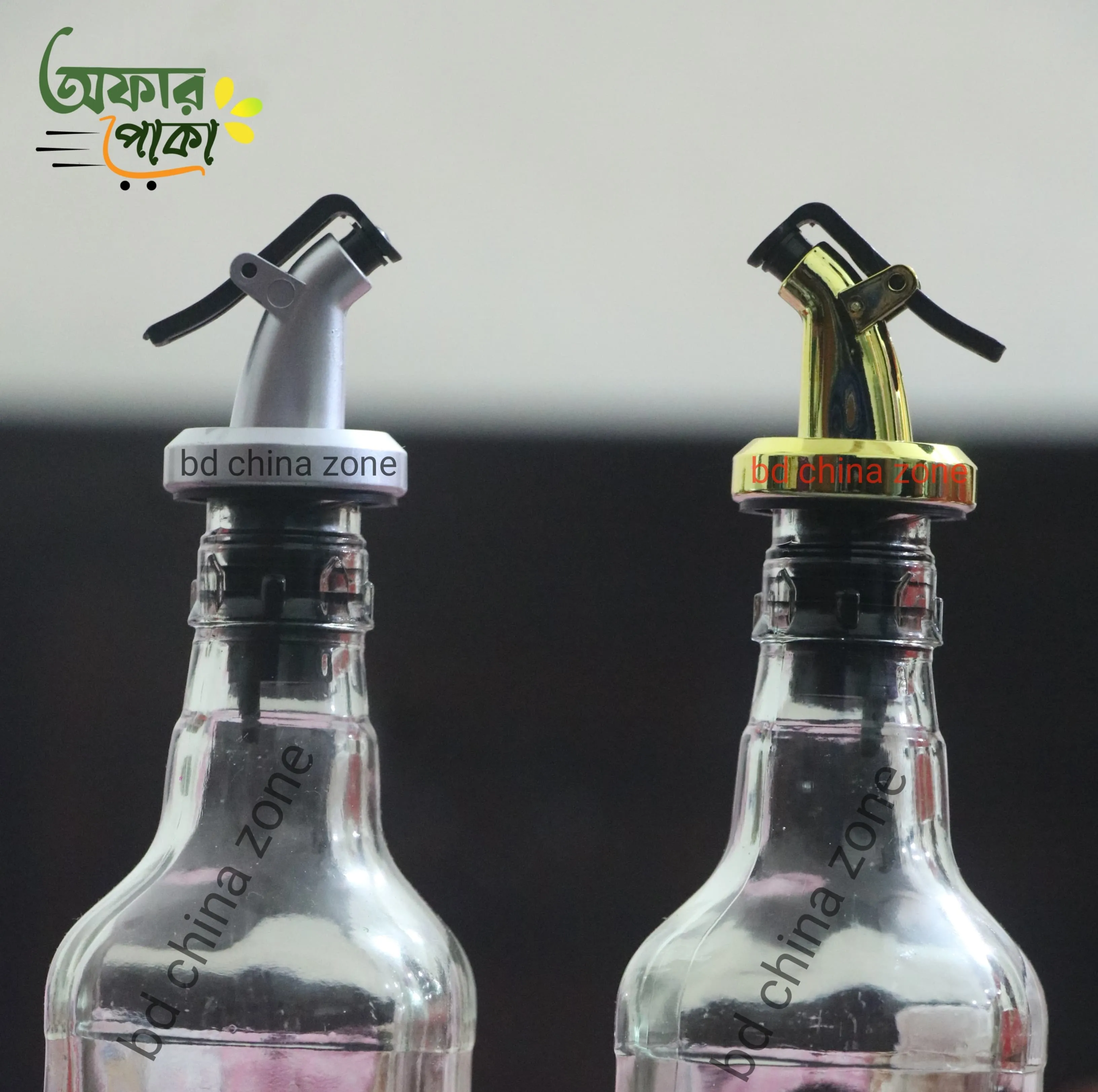 375ml Crystal Clear Square Shaped Glass Oil Dispenser Bottle with Lever-Release Stopper Snap Flip Top Lid Bottle for Olive Oil, Vinegar 5