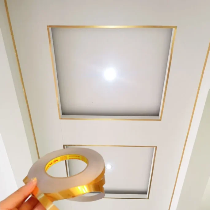 Tape Strip Joints Beauty Stickers Decals Home Decor 50 Meter Gold Self-Adhesive Stickers Waterproof Tile Wall Tile space Sealing 3