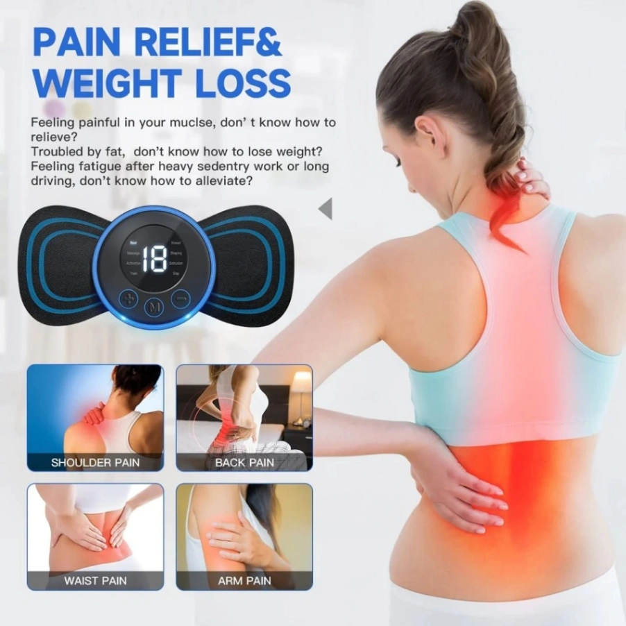 EMS Mini Portable Electric Neck, Back & Body Pain Relief Massager 1 PCS 5