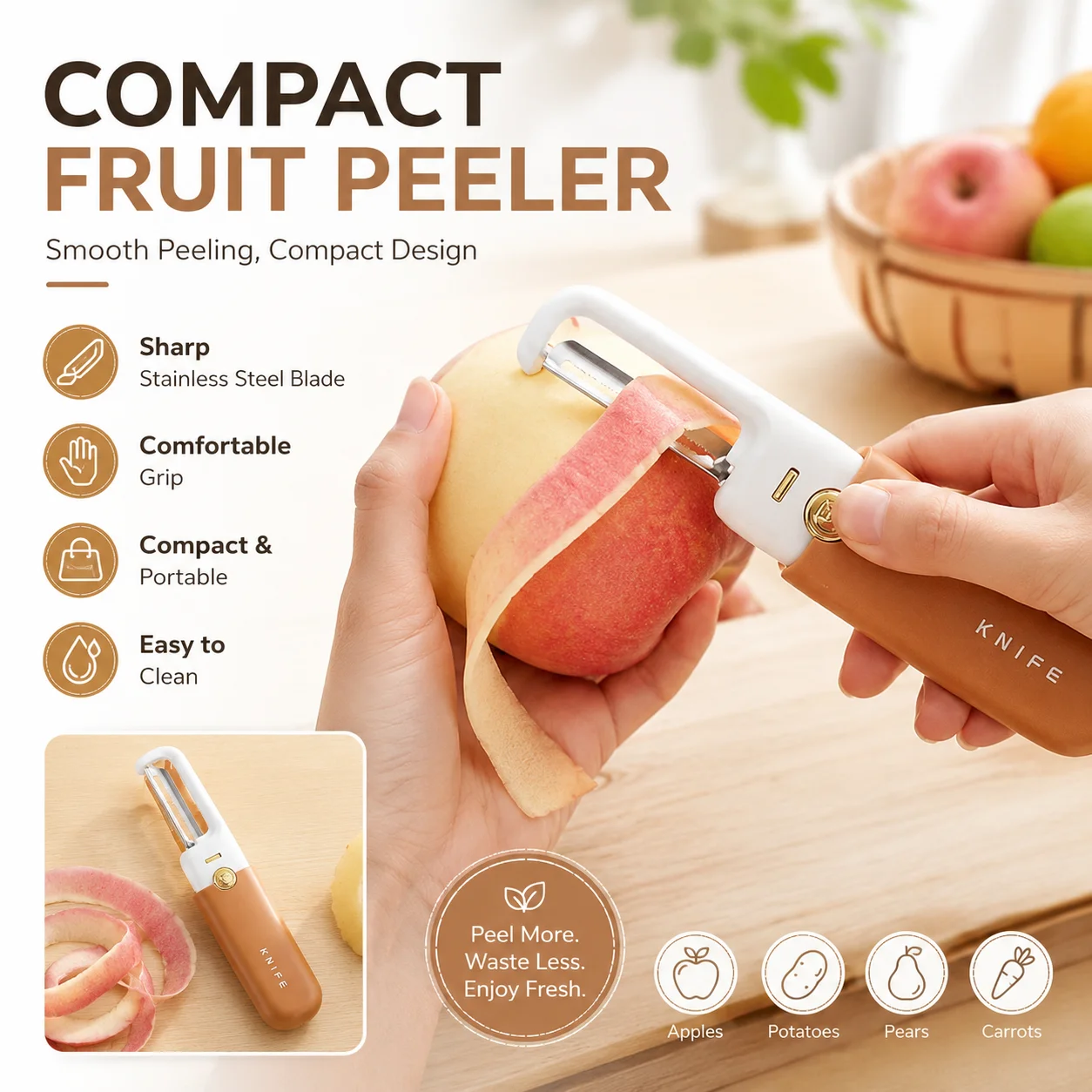 2 in 1 Fruit Knife & Peeler 2