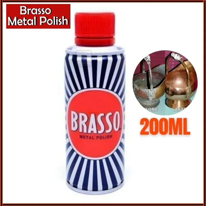 Brasso Metal Polish 200ml for Brass, Copper, Stainless, Chrome, Aluminum, Pewter & Bronz 4