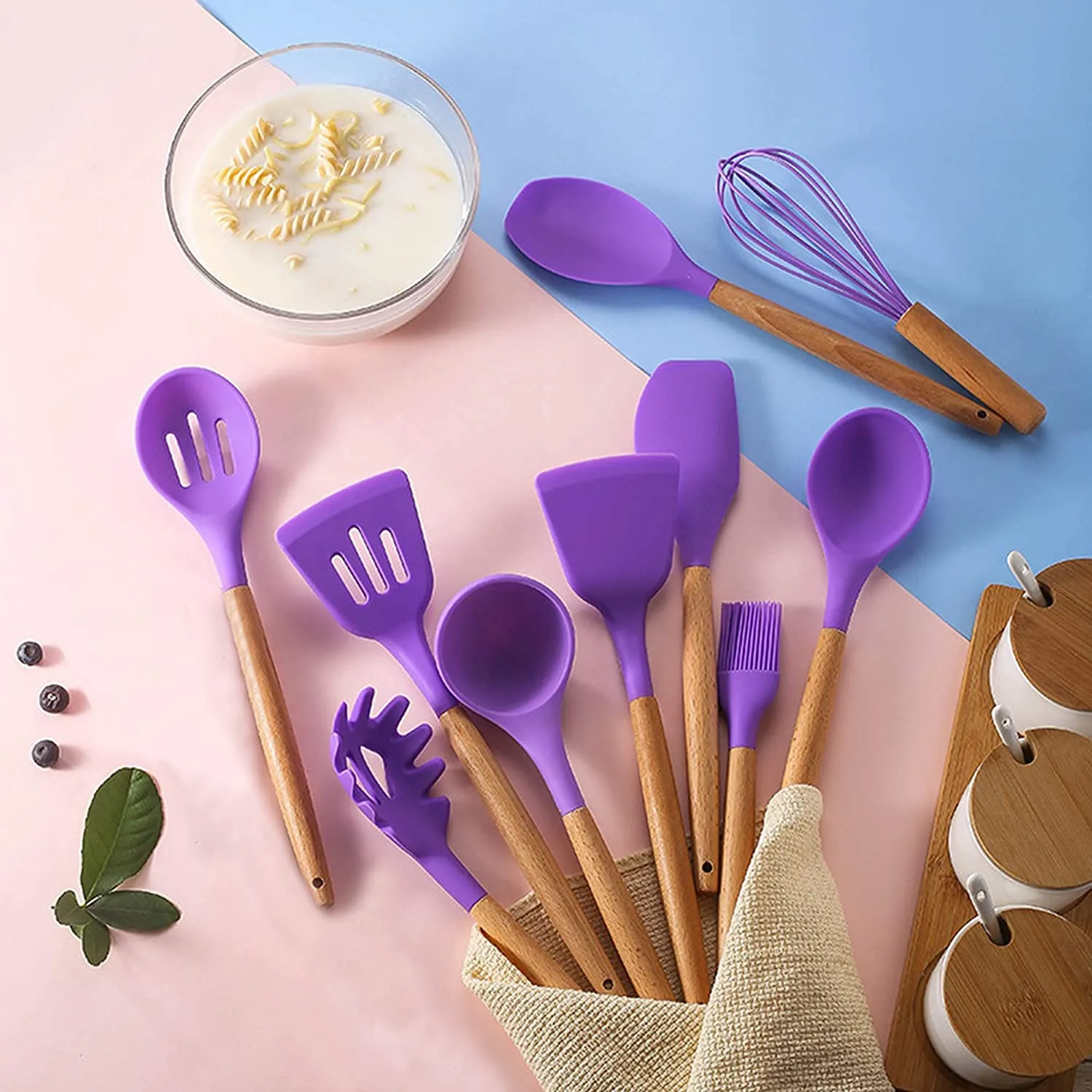 12 Pcs Silicone Kitchen Spoon Set 2