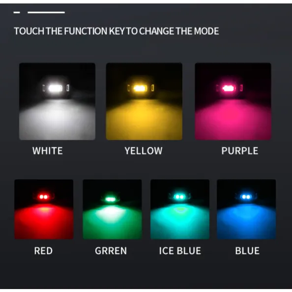 Hot Universal LED Anti collision Warning Light Bicycle Tail Light Bike Helmet Light Mini Signal Light Drone with Strobe Light 7 Colors 2
