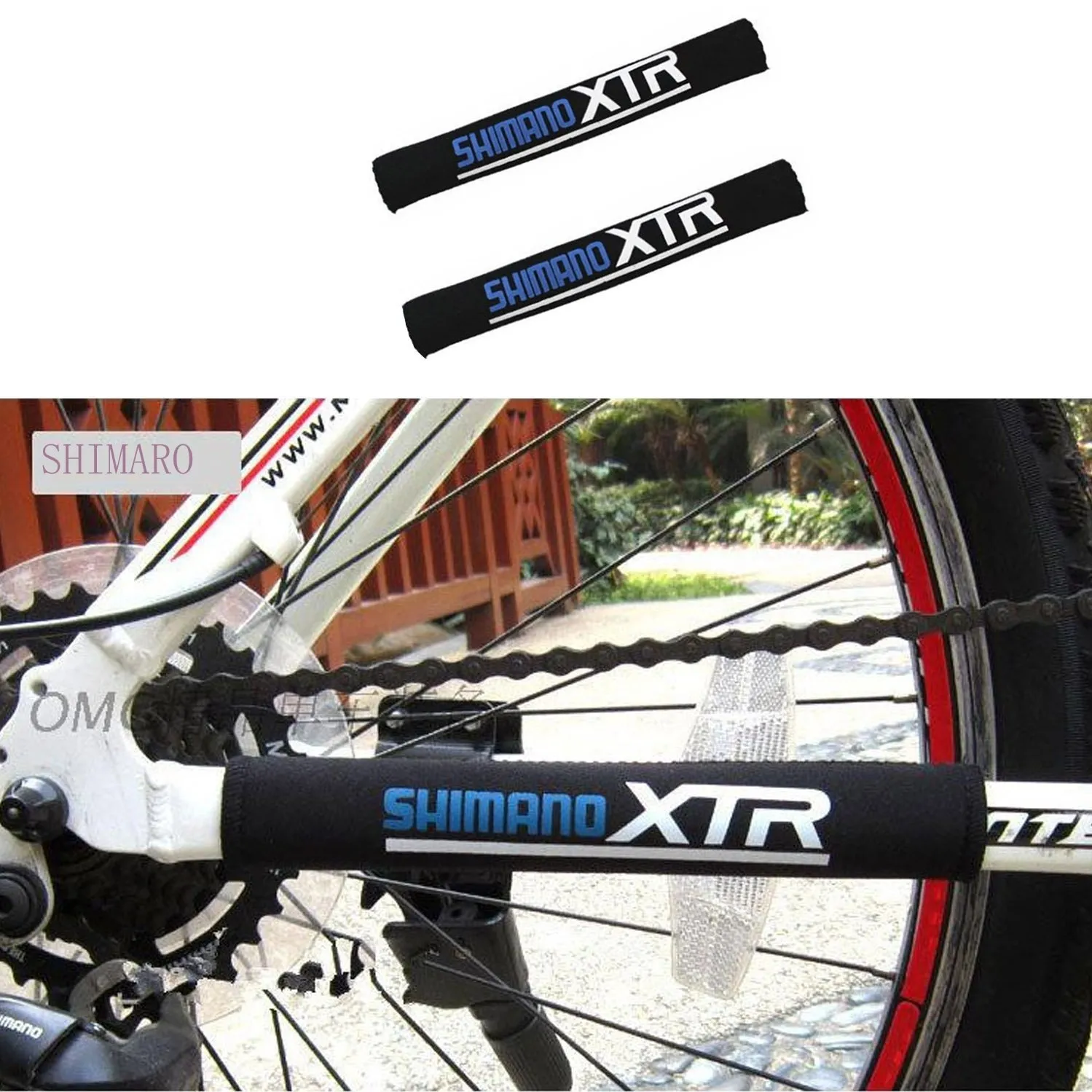 Bicycle Bike Frame Chain Protective Guard Pad Bicycle Accessories Black 1 Pc 3