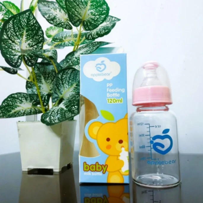 Apple Bear (120ml ) Baby Feeding bottle Baby Feeder, Baby Mum Pot 2