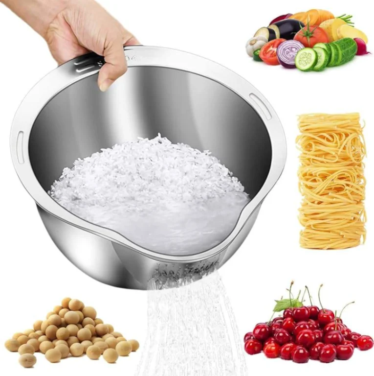 Bowl Rice Sieve Colander Fruit And Vegetable Strainer Kitchen Tools 7