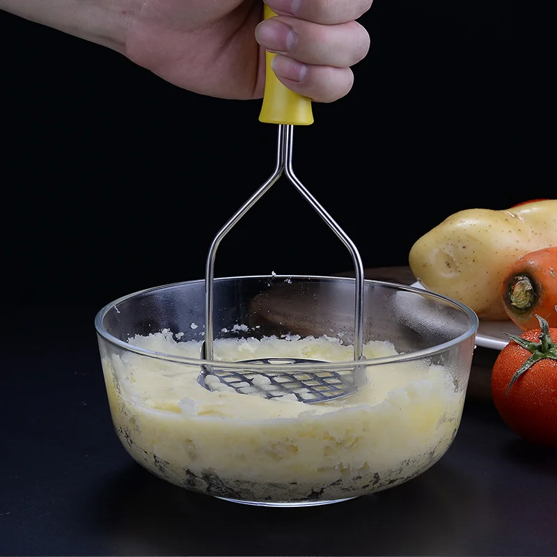 Stainless Steel Potato Press Masher / Burger Press Kitchen Tools Food Masher Crusher 3