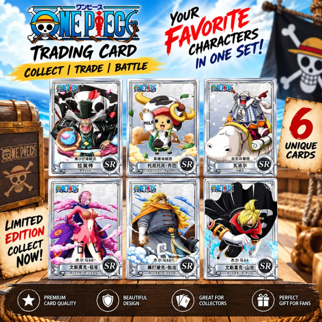 Anime TCG Card Game Chinese Version Nami Luffy Rare Collectibles Kids Gift Toy Holo Lamination 3