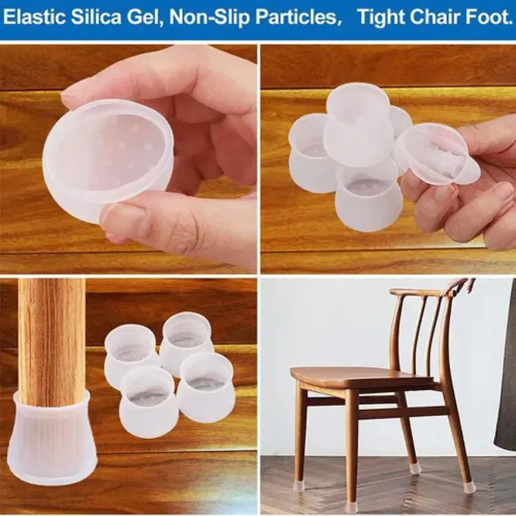Silicone Chair Leg Round Caps 4Pcs/set 4