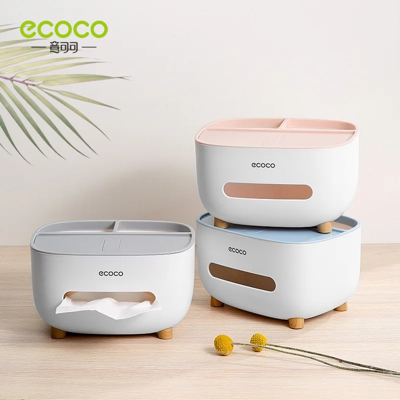 Ecoco Tissue Box, PVC Tissue Box, Multifunctional Box, Pen Holder, Remote Control, Tissue Holder, Storage Box, Cosmetic Tissue Box 4