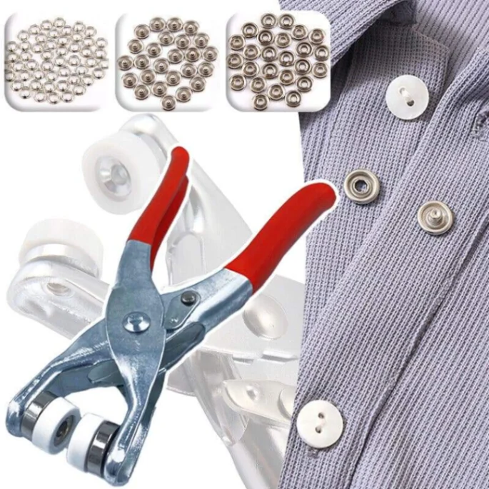 Tich Button Machine, Snaps Buttons Kit For clothes, shoes Sewing Tools 7
