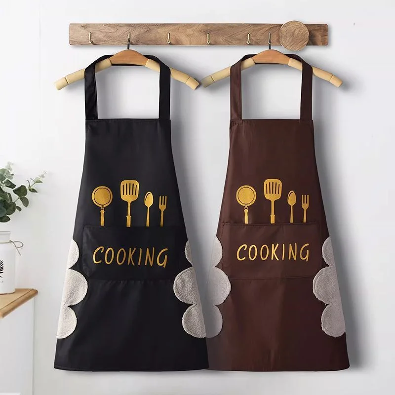 Kitchen Cooking Apron, Waterproof & Anti-Oil Polyester Kitchen Apron, Restaurant Apron for Chef Cooking 3
