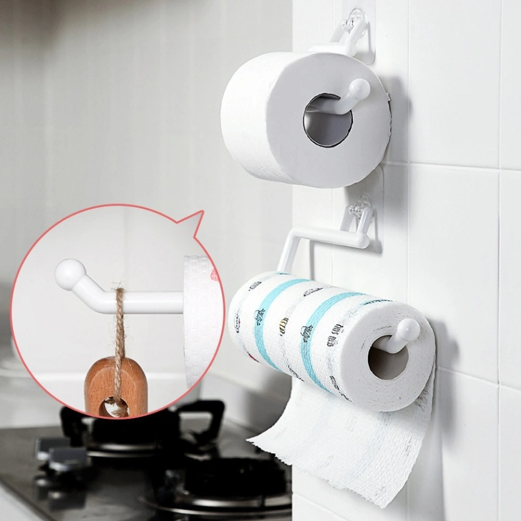 Rack Home Kitchen Tissue Accessory 1Pcs Paper Roll Holder Towel Rack Hanging Shelf Bathroom Storage Toilet 4