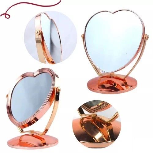 Love Shape Cosmetic Makeup Mirror, Maple Leaf Table Mirror 2