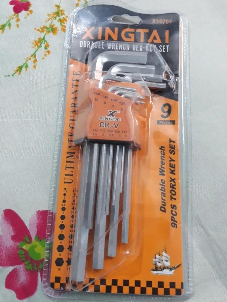 Allen L Wrench Hex Key 9 & Torx Keys Wrenches Hex Sets with Storage Hinged Cases for Home Maintenance DIY Industry 3