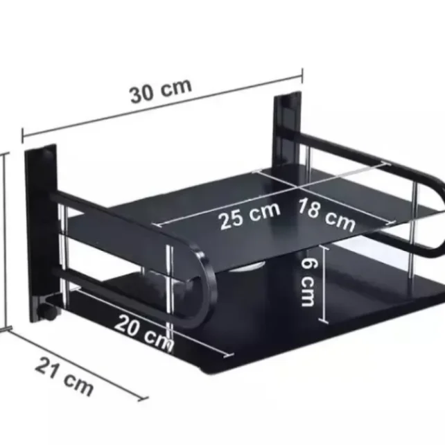 2 Layer Wall Mounted Router Stand Metal 5