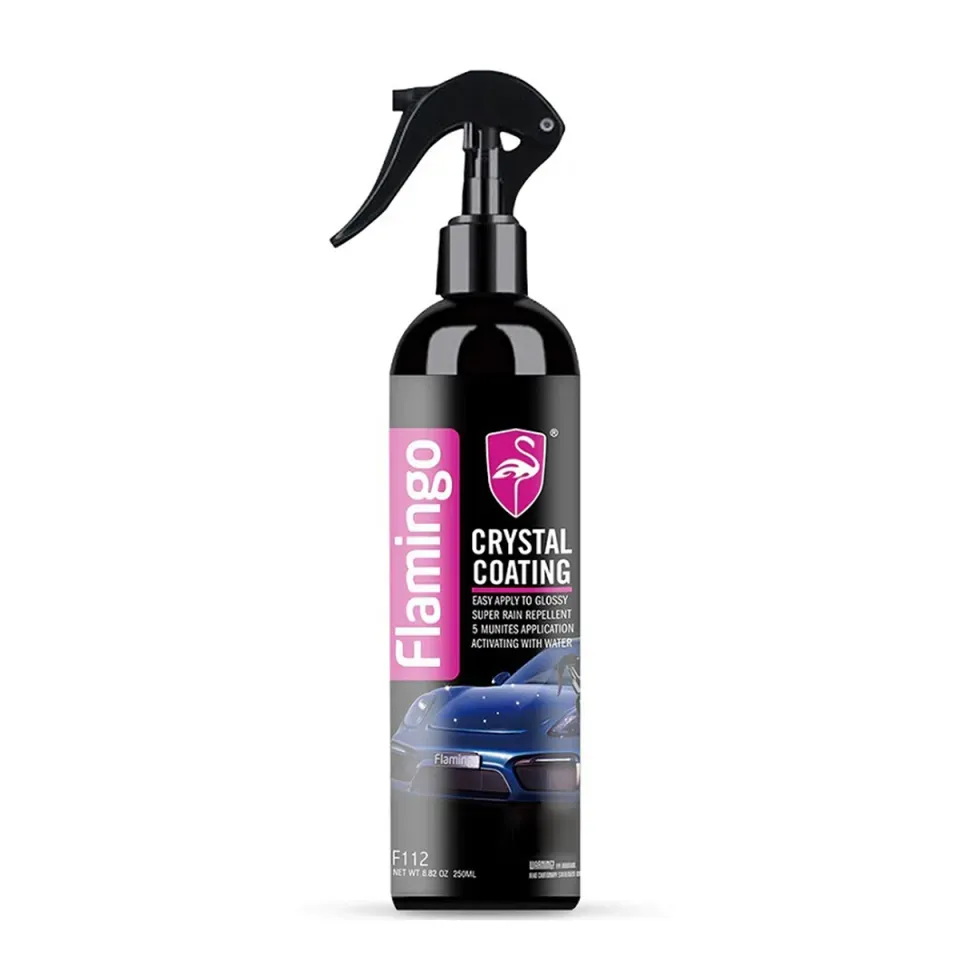Flamingo Crystal Coating 250ml, Ceramic Coating for Motorcycle / Car Paint Care Nano Hydrophobic Coating Waterproof High Gloss Shine Liquid Polish Wax 2