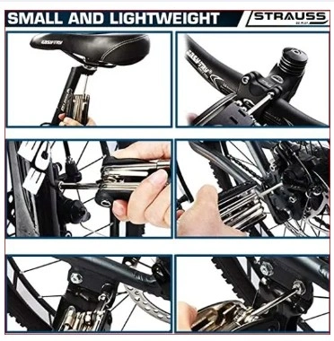 Hex Key Erench 16 in 1 Multi Functional Bike Bicycle Mechanic Repair Set Tool kit Bell Combo offer Bicycle Accessories 4