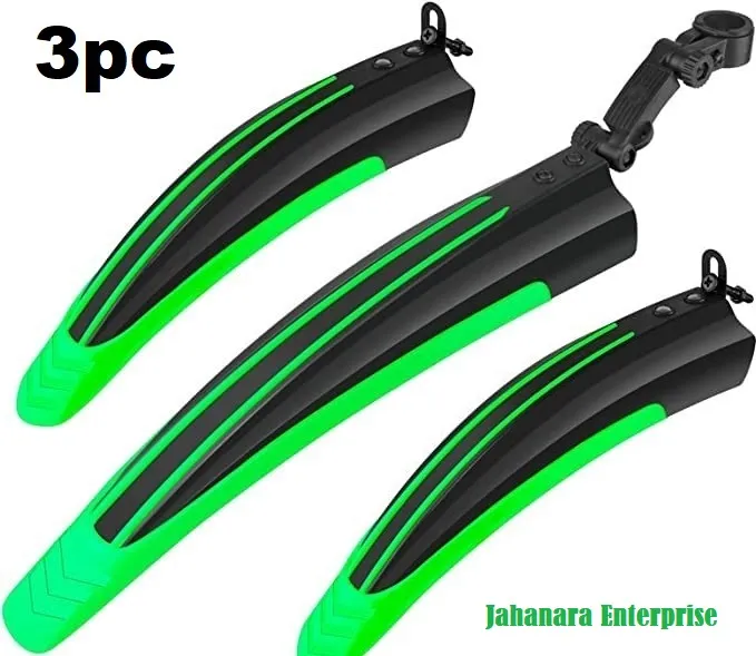Bicycle Mudguard Downhill Type Green Colour Bicycle Accessories 3pcs 2