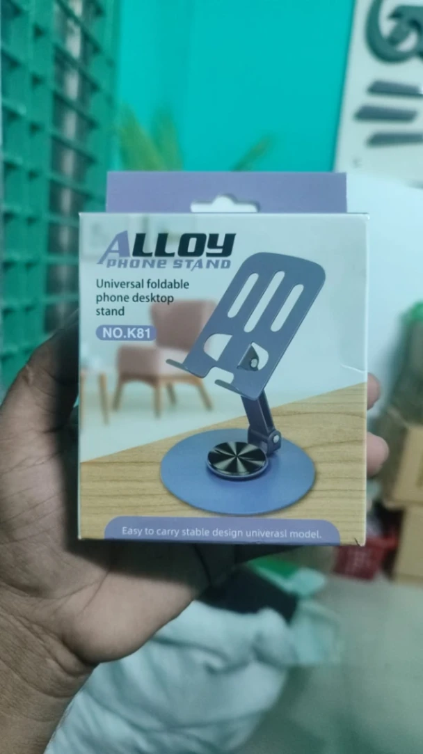 *📱 ALLOY PHONE STAND – Model NO.K81*  
*Universal Foldable Phone Desktop Stand* 4