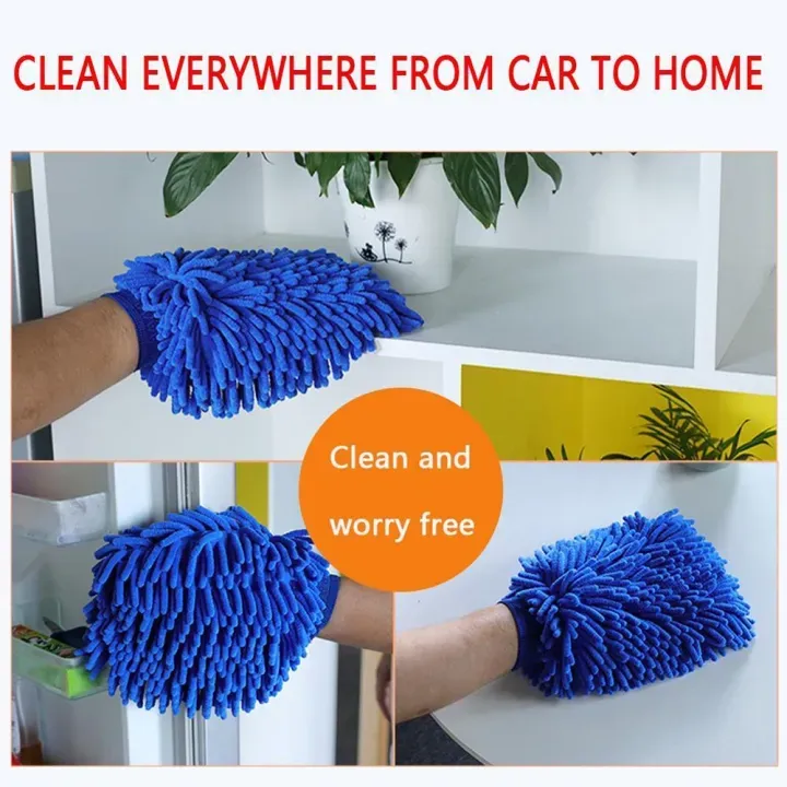 Car or Bike Wash Gloves Towel Microfiber Car or Bike Cleaning Care Detailing Tools Chenille Soft Towel For Automotives 2