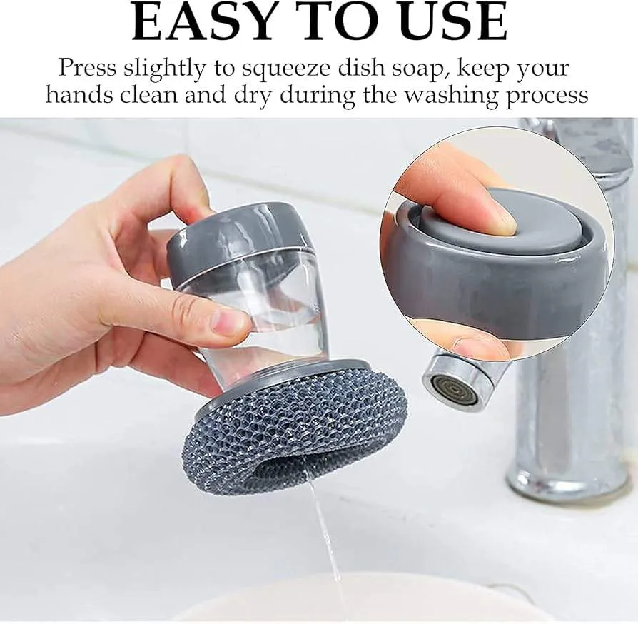 2 in 1 Soap Dispensing Palm Dish Cleaning Brush 6