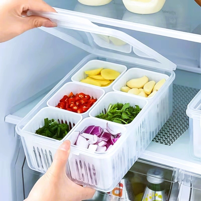 6 grid fridge storage box, Refrigerator Storage Box 6 Grids, Freeze storage box 2