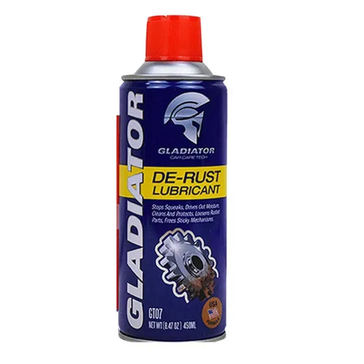 Gladiator De-Rust Lubricant 450ml, anti rust proof lubricant, Rust Cleaner Remover and Protector Liquid Spray 3