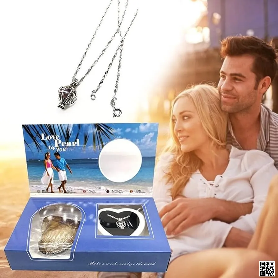 Love Wish Pearl Pendant Necklace Gift Boox 3