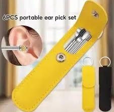 6PCS Ear Pick Set Portable Ear Cleaner Set Stainless Steel With Lather Case 26 Ratings1 Answered Questions 5