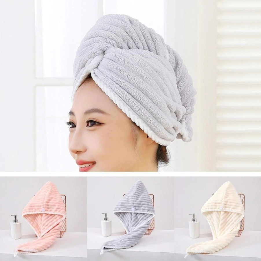 Super Absorbent, Quick Drying Hair Towel, Microfiber Hair Dry Cap good quality 6