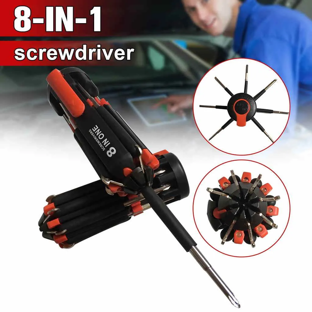 Quirky Finds 8 In 1 Multi Function Screwdriver With Powerful Torch Light 8 In 1 Multi Screwdriver With 6 LED Torch Light 5
